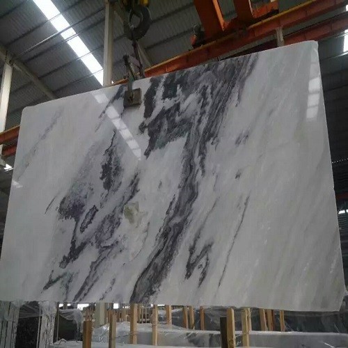 Chinese Landscape Painting Marble White/Grey/Black