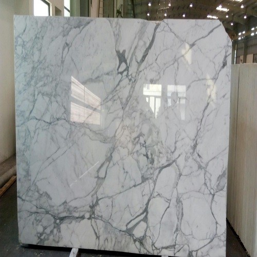 Natural Polished Sataurio White Marble Slab