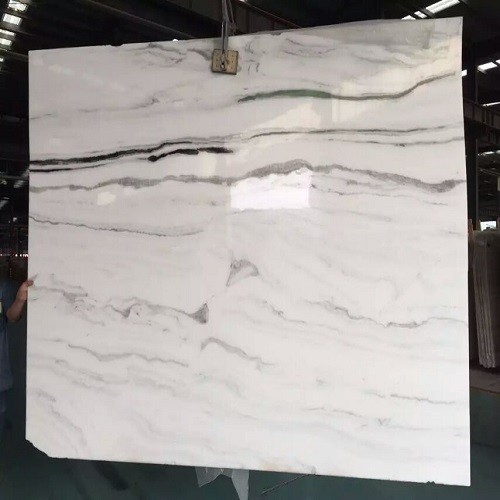 Natural White Marble Slabs with Black Vein on Sale