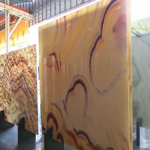 Polished Natural Yellow Onyx Marble Slab for Floor