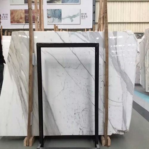 Polished Snow White Marble Slabs