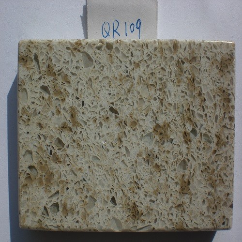 Beige/White Artificial Quartzite Stone (QR109)