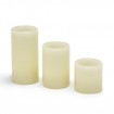 3PC Flameless Wax LED Candles & Vanilla Scent