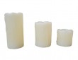 3PC bone drip flameless wax LED candle set