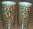 Battery Operated Leopard Decal Wax LED  Candle