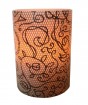 Flameless Paraffin Wax Flower Decal LED Candle