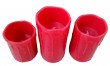 Flameless red wax LED candle set