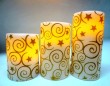 Glitter Star Decal Wax LED  Candle