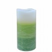 Gradual Green changed Rust Peel LED wax Candle