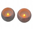 silver painted bowl flameless LED candle