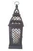 Flameless Metal Lantern with Plastic LED Candle