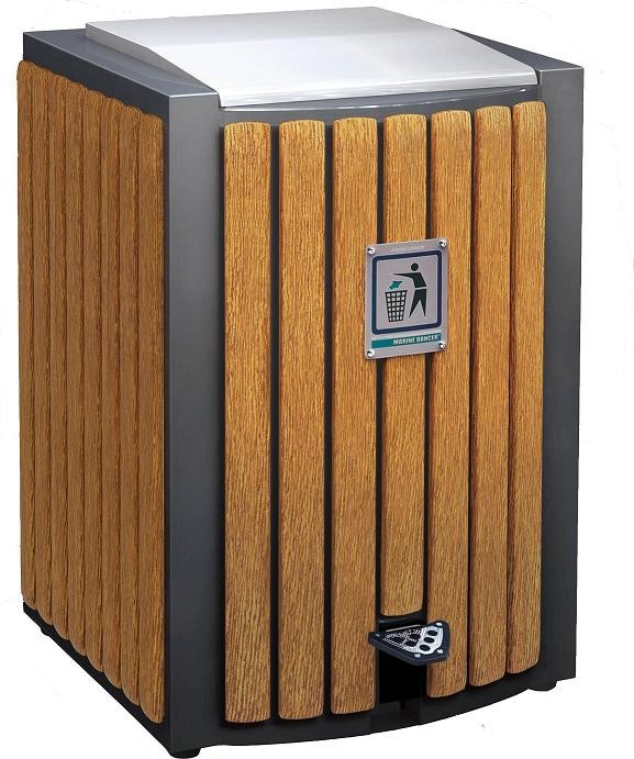 Steel garbage can