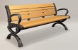 Cast aluminium bench