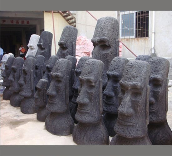 Natural granite Moai statue & Easter Island statue