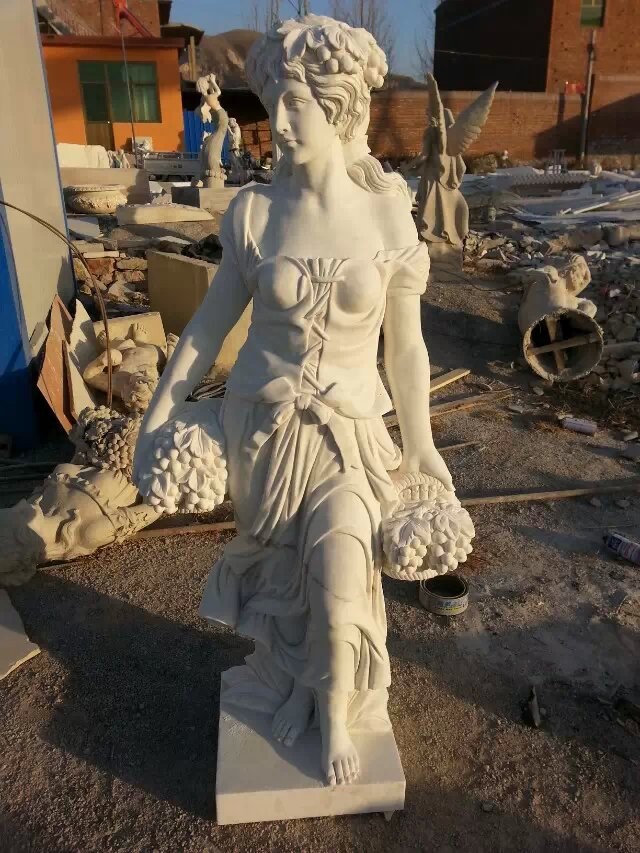 White marble woman statue