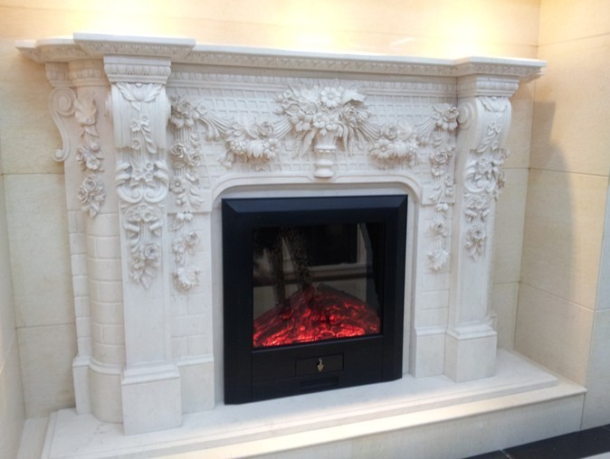 Bioethanol fireplace mantel