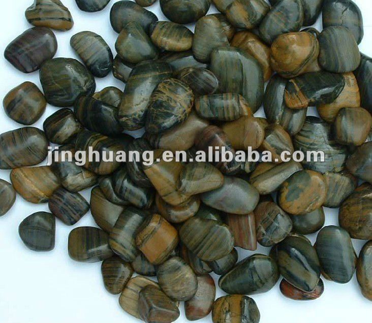 Brown pebble stone with strip