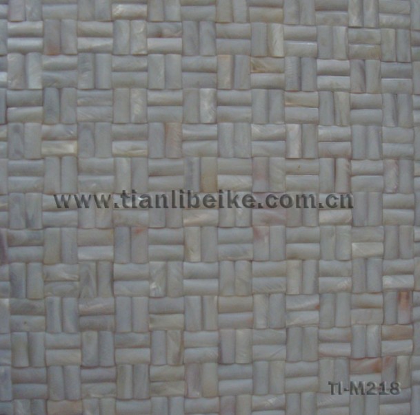 arch white freshwater shell tile