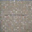 white arch freshwater shell mosaic