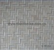 white arch freshwater shell mosaic