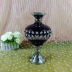 Fashion electroplate vase with decorative diamond