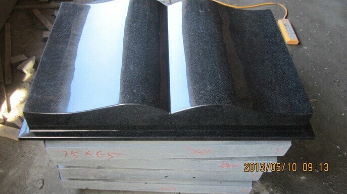 China Hebei Black Granite European Tombstone