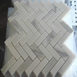 Rectangle Carrara Marble Mosaic Tiles for Bathroom