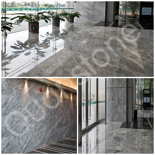 Silver Mink Marble Wall for Indoors/Outdoors
