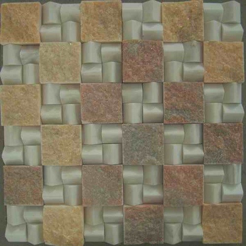 Natural Stone Square Marble Mosaic Floor Tiles