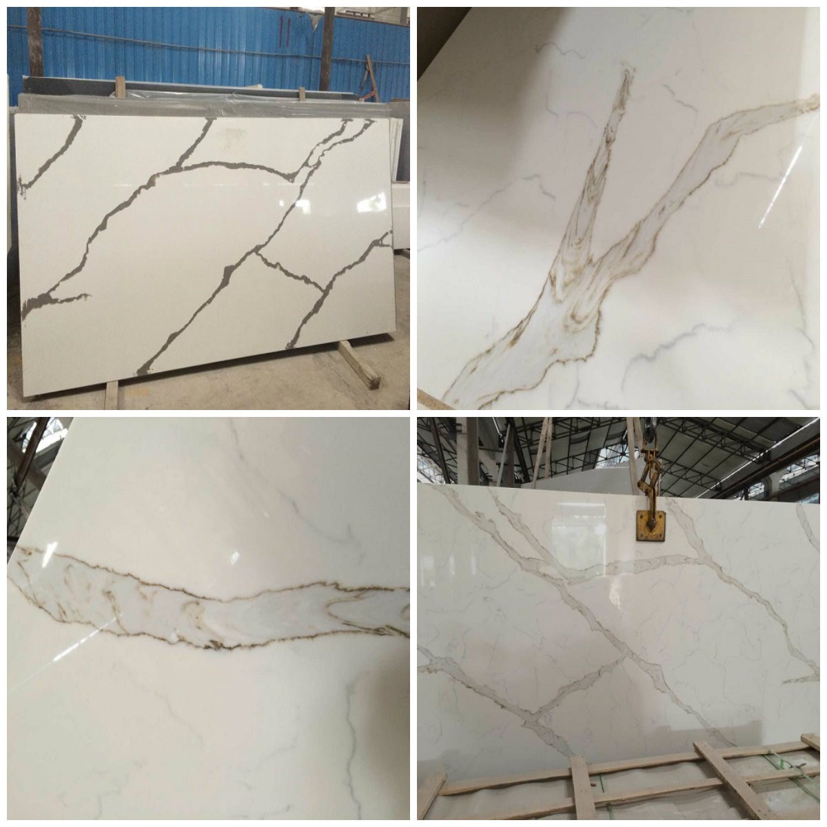 Calacatta Artificial Quartz for Kitchen Countertop