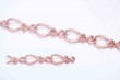 Twisted pattern  line brass ring figure chain