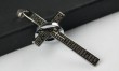 Mens Stainless Steel Cross Bible Pendant Ring