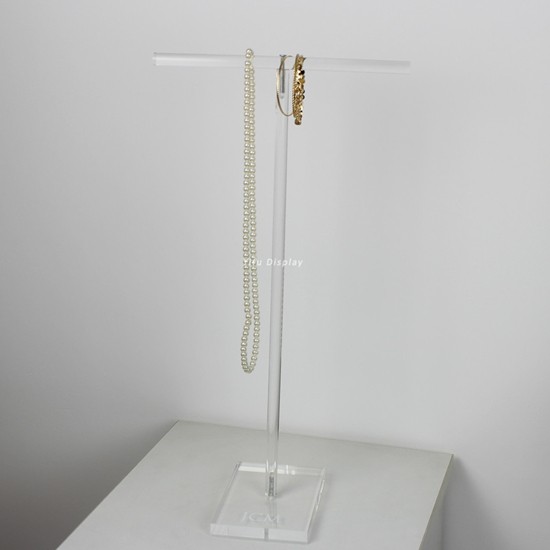 Acrylic T-bar Jewellery Necklace Display RBW005