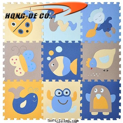Kid's soft mat with animals