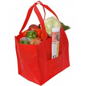 eco reinfored tote handle grocery bag