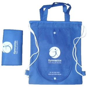 promotional foldable drawstring backpack bag