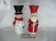 Santa and snowman Candle holder