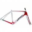 Carbon road bike white/red frame M002