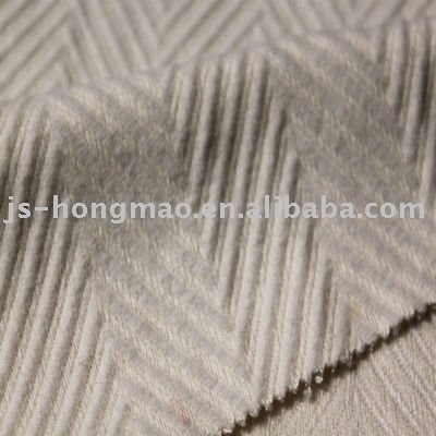 Big Herringbone Fancy Wool Garment Fabric