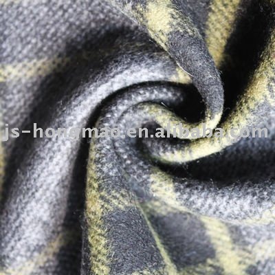 Checked Fancy Woolen Fabric 