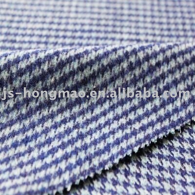 Checked Jacquard Wool Fabric