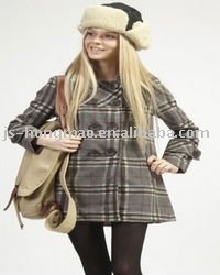  Checked Woolen Garment Fabric 