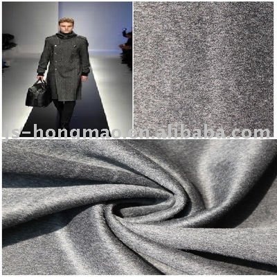 Dark Grey Double Face Wool Fabric 