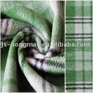 Green Plaid Wool Suit Woven Fabric 