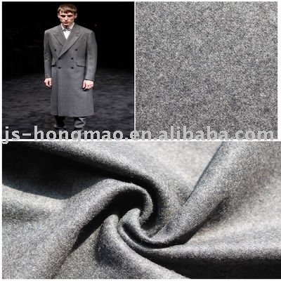 Grey Wool Garment Woven Fabric 