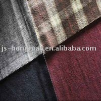 Plaid Wool Overcoating Garment Fabric 