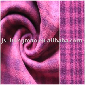 ROSE PLAID WOOL GARMENT WOVEN FABRIC 