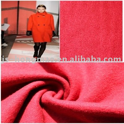 Red Wool Dress Woven Fabric 