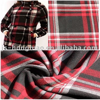 Tartan Checked Wool Woven Fabric 