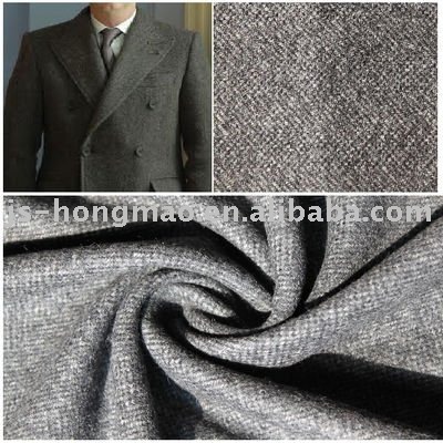 Wool Herringbone Jacquard Fabric 